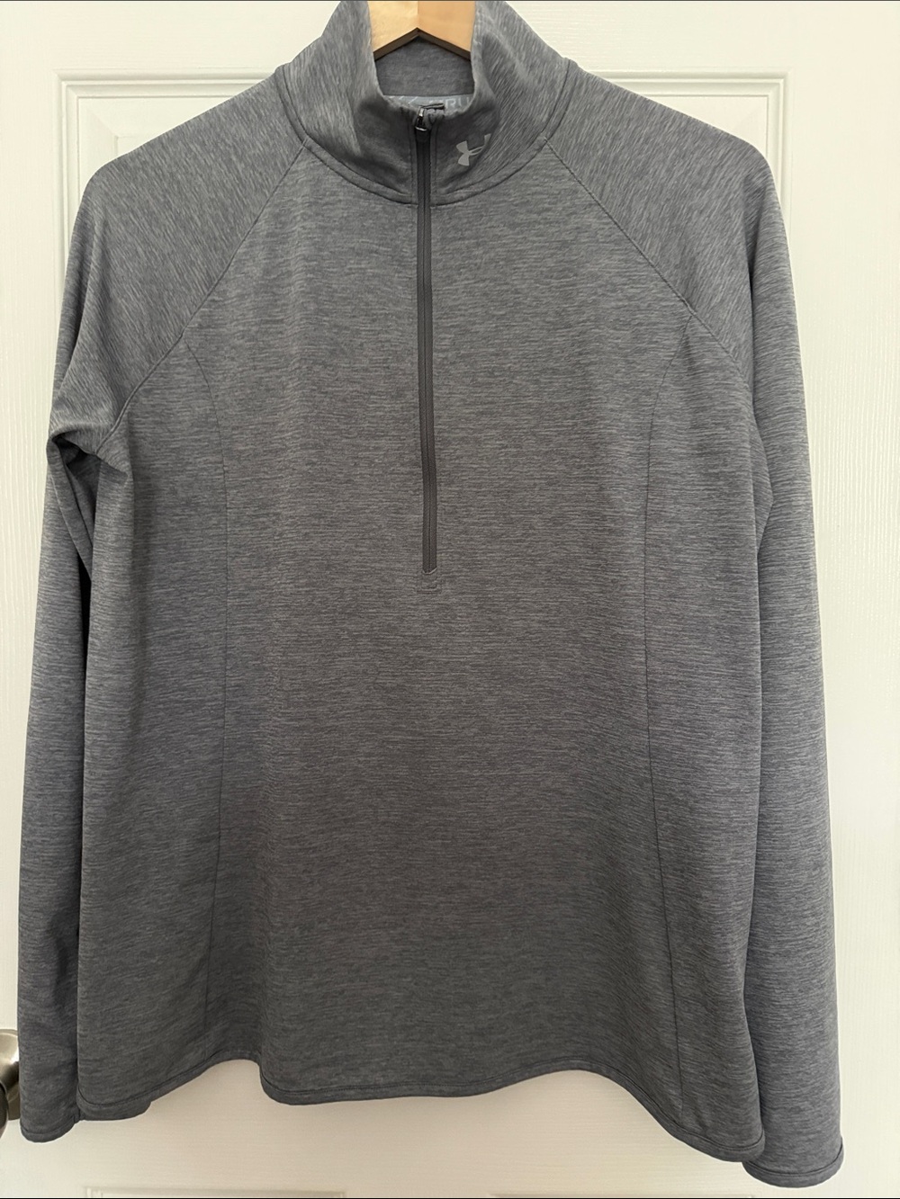 Under Armour Women's Heather Gray Quarter-Zip Utility Pullover | Size Large